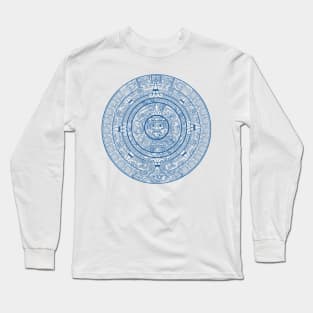 Creative Blue Aztec Emblem Gift Long Sleeve T-Shirt